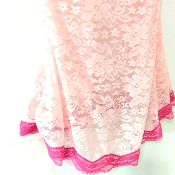 GILLIGAN & O'MALLEY INTIMATES PINK LACE CHEMISE SIZE MEDIUM NWOT - Picture 3 of 8